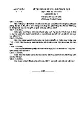 Đề và đáp án thi học sinh giỏi cấp thành phố Lịch sử lớp 9 - Năm học 2015-2016